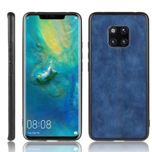 For Huawei Mate 20 Pro Shockproof Sewing Cow Pattern Skin PC + PU + TPU Case(Blue)