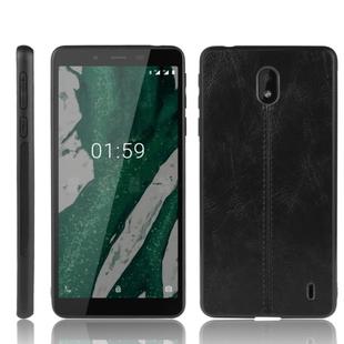 For Nokia 1 Plus Shockproof Sewing Cow Pattern Skin PC + PU + TPU Case(Black)