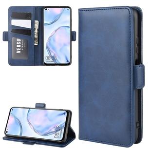 For Huawei Nova 6 SE Dual-side Magnetic Buckle Horizontal Flip Leather Case with Holder & Card Slots & Wallet(Dark Blue)
