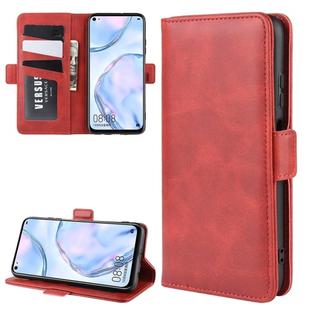 For Huawei Nova 6 SE Dual-side Magnetic Buckle Horizontal Flip Leather Case with Holder & Card Slots & Wallet(Red)
