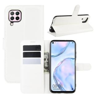 For Huawei Nova 6 SE Litchi Texture Horizontal Flip Protective Case with Holder & Card Slots & Wallet(White)