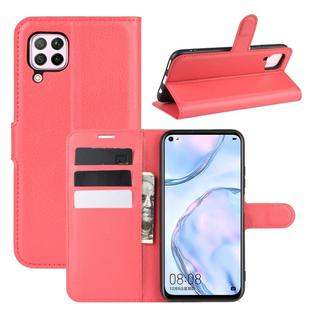 For Huawei Nova 6 SE Litchi Texture Horizontal Flip Protective Case with Holder & Card Slots & Wallet(Red)