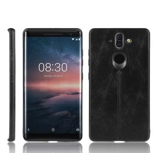 For Nokia 8 Sirocco Shockproof Sewing Cow Pattern Skin PC + PU + TPU Case(Black)