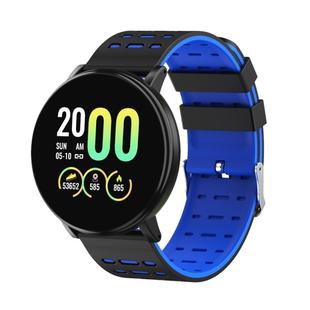 119plus 1.3inch IPS Color Screen Smart Watch IP68 Waterproof,Support Call Reminder /Heart Rate Monitoring/Blood Pressure Monitoring/Blood Oxygen Monitoring(Blue)