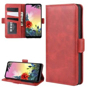 For LG K50S Dual-side Magnetic Buckle Horizontal Flip Leather Case with Holder & Card Slots & Wallet(Red)