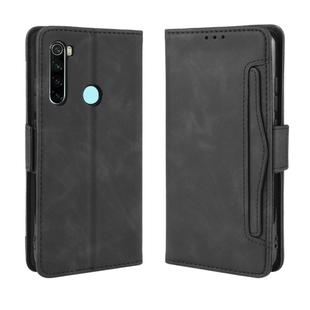 For Xiaomi Redmi Note 8T Wallet Style Skin Feel Calf Pattern Leather Case ，with Separate Card Slot(Black)