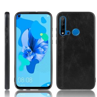 For Huawei P20 Lite 2019 / Nova 5i Shockproof Sewing Cow Pattern Skin PC + PU + TPU Case(Black)