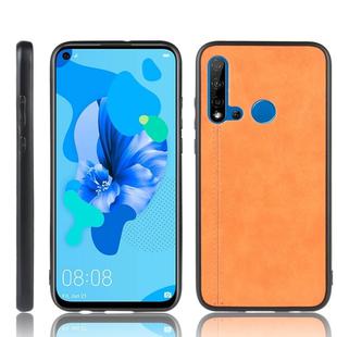 For Huawei P20 Lite 2019 / Nova 5i Shockproof Sewing Cow Pattern Skin PC + PU + TPU Case(Orange)