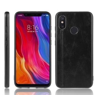 For Xiaomi Mi 8 SE Shockproof Sewing Cow Pattern Skin PC + PU + TPU Case(Black)