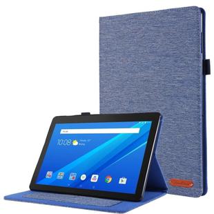 For  Lenovo Tab M10  10.1 Cloth Style TPU Flat Protective Shell(Deep Blue)