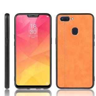 For Oppo Realme 2 Shockproof Sewing Cow Pattern Skin PC + PU + TPU Case(Orange)