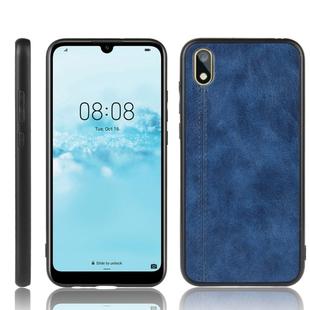 For Huawei Y5 2019 Shockproof Sewing Cow Pattern Skin PC + PU + TPU Case(Blus)