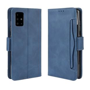 For Galaxy S20+ Wallet Style Skin Feel Calf Pattern Leather Case with Separate Card Slot(Blue)