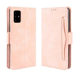 For Galaxy S20+ Wallet Style Skin Feel Calf Pattern Leather Case with Separate Card Slot(pink)