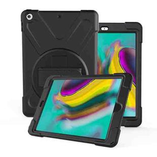 For Galaxy Tab S5E 10.5 (2019) T720   360 Degree Rotation PC + Silicone Protective Case with Holder & Hand-strap(Black)