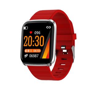 116pro 1.3inch TFT Color Screen Smart Watch IP67 Waterproof,Support Call Reminder /Heart Rate Monitoring/Blood Pressure Monitoring/Sedentary Reminder/Sleep Monitoring(Red)