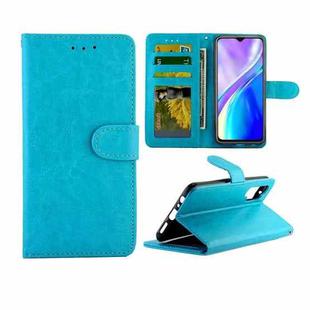 For OPPO Realme XT/X2 Crazy Horse Texture Leather Horizontal Flip Protective Case with Holder & Card Slots & Wallet & Photo Frame(Baby Blue)