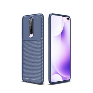 For Xiaomi Redmi K30 5G Carbon Fiber Texture Shockproof TPU Case(Blue)