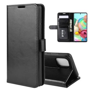 For Galaxy A81 / M60S / Note 10 Lite  R64 Texture Single Horizontal Flip Protective Case with Holder & Card Slots & Wallet& Photo Frame(Black)