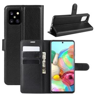 For Galaxy A81 / M60S / Note 10 Lite Litchi Texture Horizontal Flip Protective Case with Holder & Card Slots & Wallet(Black)