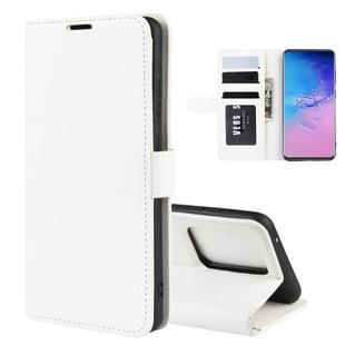 For Galaxy S20 Ultra R64 Texture Single Horizontal Flip Protective Case with Holder & Card Slots & Wallet& Photo Frame(White)