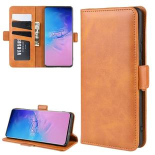 For Galaxy S20 Ultra Dual-side Magnetic Buckle Horizontal Flip Leather Case with Holder & Card Slots & Wallet(Yellow)