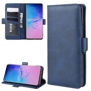 For Galaxy S20 Ultra Dual-side Magnetic Buckle Horizontal Flip Leather Case with Holder & Card Slots & Wallet(Dark Blue)