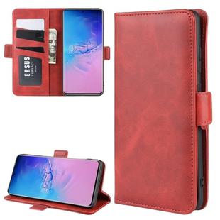 For Galaxy S20 Ultra Dual-side Magnetic Buckle Horizontal Flip Leather Case with Holder & Card Slots & Wallet(Red)