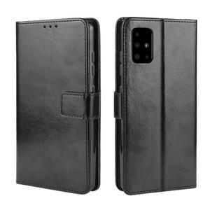 For Galaxy S20 Retro Crazy Horse Texture Horizontal Flip Leather Case with Holder & Card Slots & Photo Frame(Black)