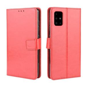 For Galaxy S20 Retro Crazy Horse Texture Horizontal Flip Leather Case with Holder & Card Slots & Photo Frame(Red)