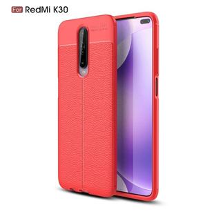 For Xiaomi Redmi K30 Litchi Texture TPU Shockproof Case(Red)