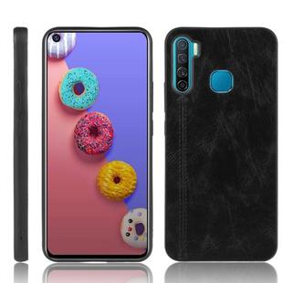 For Infinix S5 / S5 Lite/ X652 Shockproof Sewing Cow Pattern Skin PC + PU + TPU Case(Black)