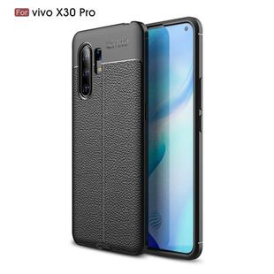 For Vivo X30 Pro Litchi Texture TPU Shockproof Case(Black)