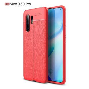 For Vivo X30 Pro Litchi Texture TPU Shockproof Case(Red)