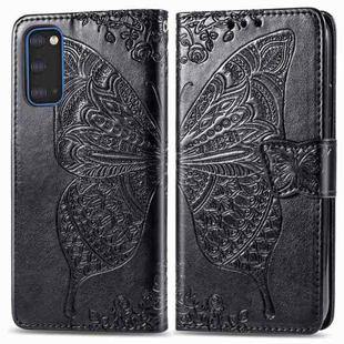 For Galaxy S20 Butterfly Love Flowers Embossing Horizontal Flip Leather Case with Holder & Card Slots & Wallet & Lanyard(Black)