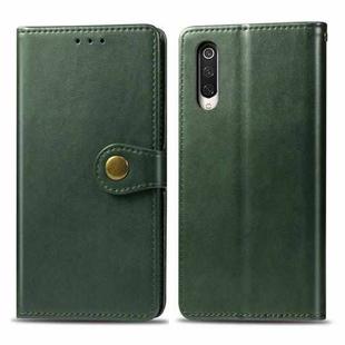 For Xiaomi Mi 9 Pro / 5G Retro Solid Color Leather Buckle Mobile Phone Protection Leather Case with Photo Frame & Card Slot & Wallet & Bracket Function(Green)