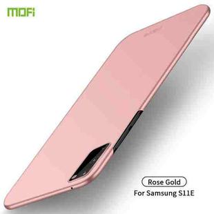 For Galaxy S20 MOFI Frosted PC Ultra-thin Hard Case(Rose gold)