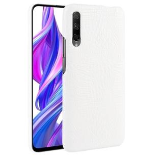 For Huawei P Smart Pro 2019/9X Pro Shockproof Crocodile Texture PC + PU Case(White)