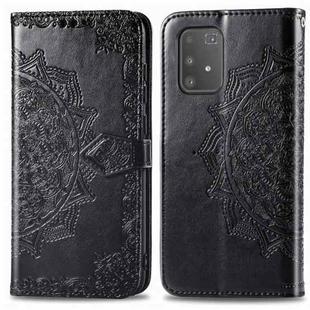 For Galaxy S10 Lite / M80s Halfway Mandala Embossing Pattern Horizontal Flip Leather Case with Holder & Card Slots & Wallet & Photo Frame & Lanyard(Black)