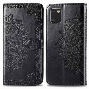 For Galaxy Note10 Lite / A81 / M60s  Halfway Mandala Embossing Pattern Horizontal Flip Leather Case with Holder & Card Slots & Wallet & Photo Frame & Lanyard(Black)