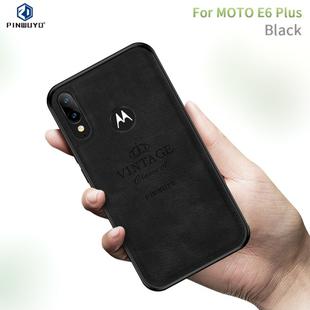 For  Motorola Moto E6 Plus PINWUYO Zun Series PC + TPU + Skin Waterproof And Anti-fall All-inclusive Protective Shell(Black)