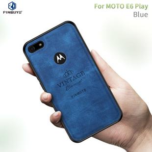 For  Motorola Moto E6 Play PINWUYO Zun Series PC + TPU + Skin Waterproof And Anti-fall All-inclusive Protective Shell(Blue)