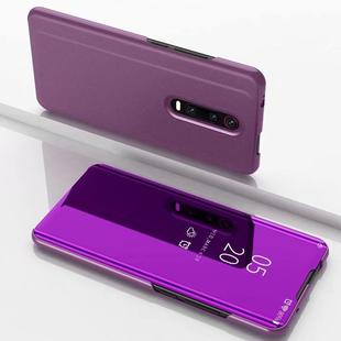 For Xiaomi Redmi K30 Plated Mirror Horizontal Flip Leather with Stand Mobile Phone Holster(Purple)