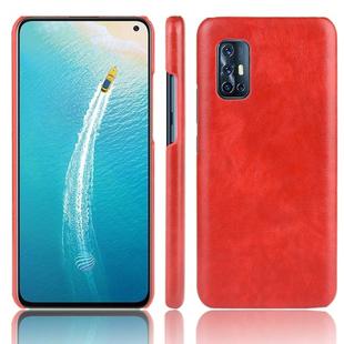For Vivo V17 India Shockproof Litchi Texture PC + PU Case(Red)