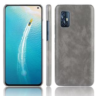 For Vivo V17 India Shockproof Litchi Texture PC + PU Case(Gray)