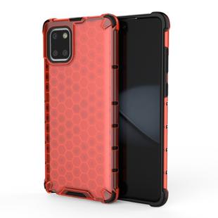 For Galaxy Note10 Lite  Shockproof Honeycomb PC + TPU Case(Red)