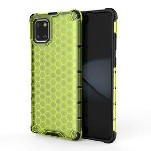 For Galaxy Note10 Lite  Shockproof Honeycomb PC + TPU Case(Green)