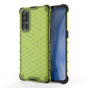 For OPPO Reno 3 Pro  Shockproof Honeycomb PC + TPU Case(Green)