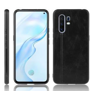 For Vivo X30 Pro Shockproof Sewing Cow Pattern Skin PC + PU + TPU Case(Black)