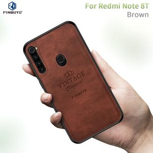 For Xiaomi RedMi Note8T PINWUYO Zun Series PC + TPU + Skin Waterproof And Anti-fall All-inclusive Protective Shell(Brown)